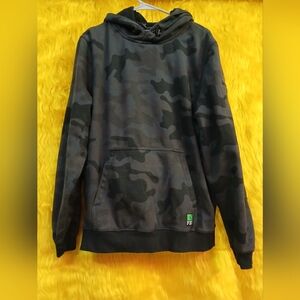 FXD Camo Hoodie Size Medium – Black Camouflage Pullover – Heavyweight Workwear